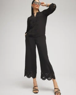 Hot Satin Eyelet Top Tops