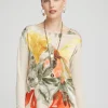 Flash Sale Satin Garden Long Sleeve Tee Tops