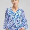 Shop Scrolls Pleated Billow Sleeve Top Tops