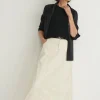 Shop Seeded Denim Midi Skirt Skirts
