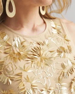 Flash Sale Sequin Beaded Halter Tank Tops | Tees
