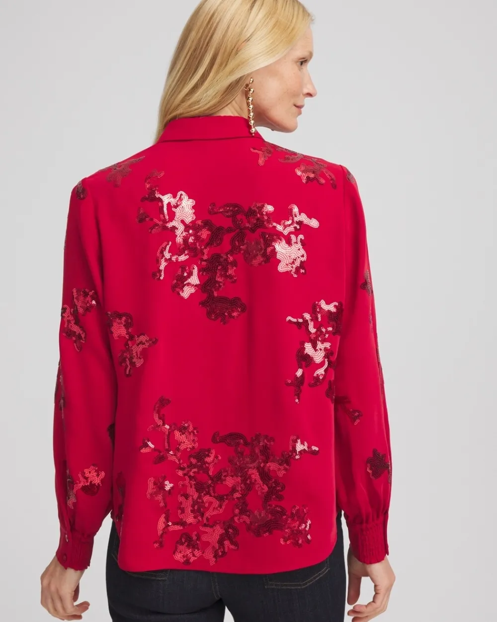 Discount Sequin Embellished Shirt Tops | Blouses & Shirts