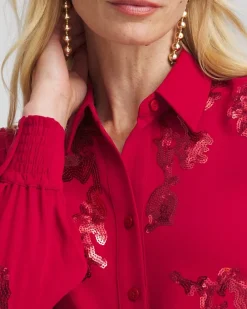 Discount Sequin Embellished Shirt Tops | Blouses & Shirts