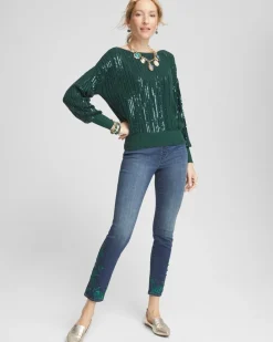 Online Sequin Pullover Sweater Matching Sets