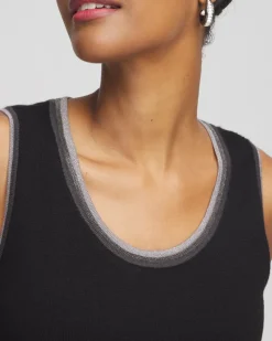 Clearance Shimmer Beaded Sweater Tank Sweaters