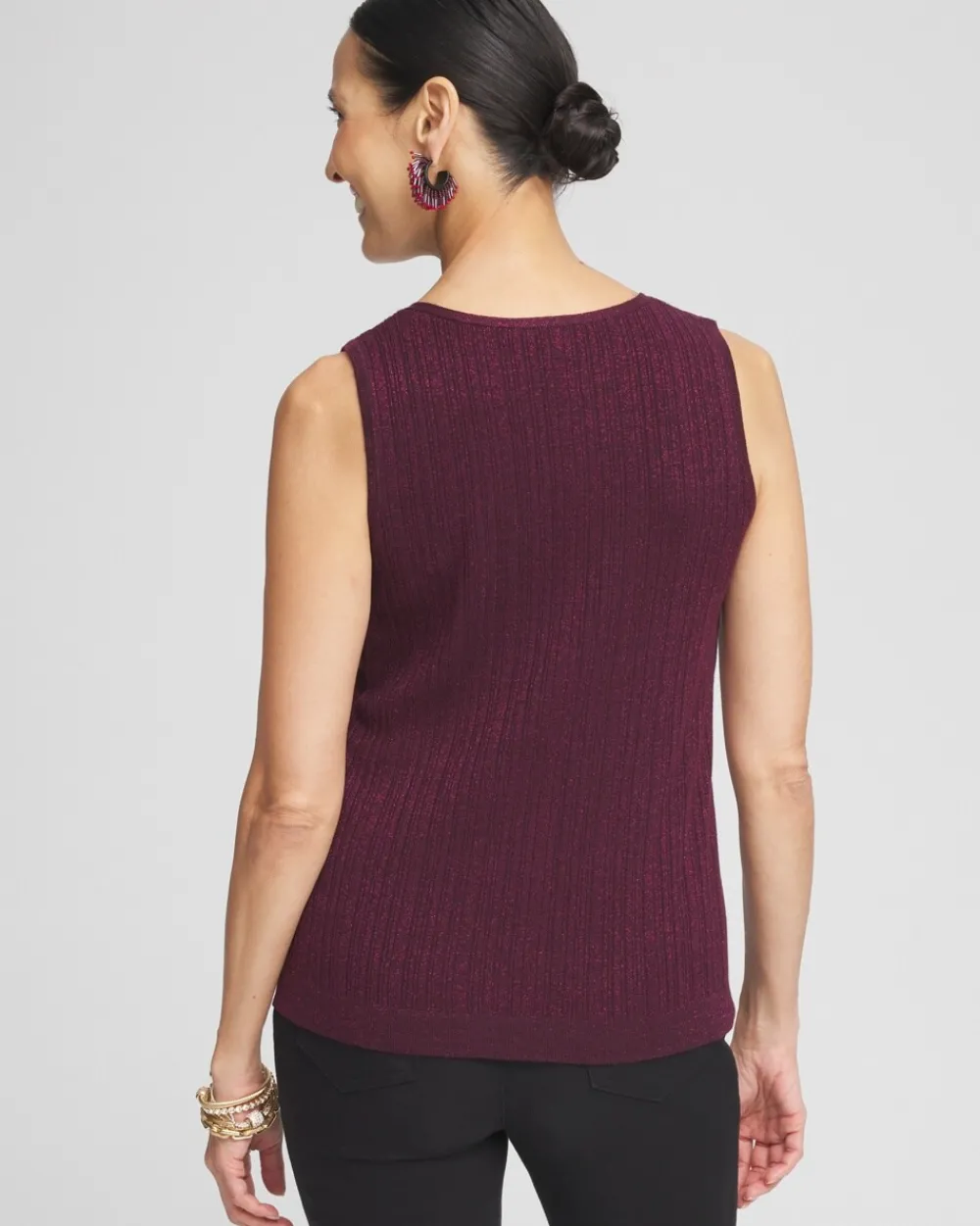 Best Shimmer Ribbed Sweater Tank Sweaters | Matching Sets