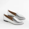 Hot Metallic Leather Loafer Shoes