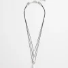 New Silver Tone Three-Strand Pendant Necklace Necklaces