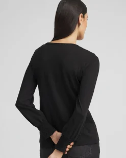 Sale Smocked Long Sleeve Tee Tops
