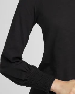 Sale Smocked Long Sleeve Tee Tops