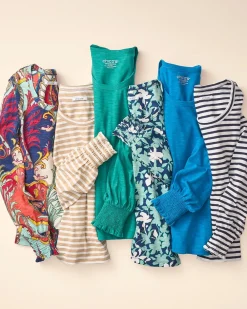 Sale Smocked Long Sleeve Tee Tops