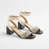 Outlet Snake Print Heels Shoes