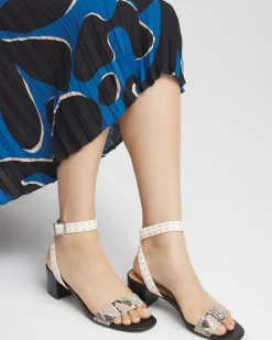 Outlet Snake Print Heels Shoes