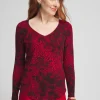 Cheap Snake Print V-Neck Pullover Sweater Sweaters