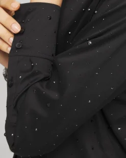 Hot Sparkle Embellished Poplin Shirt Tops | Blouses & Shirts