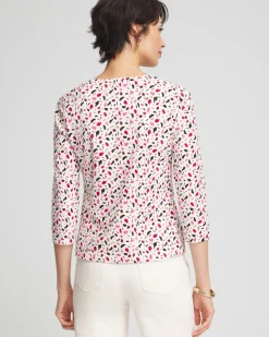 Clearance Spots 3/4 Sleeve Perfect Tee Tops