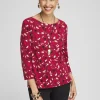 Sale Spots 3/4 Sleeve Tee Tops