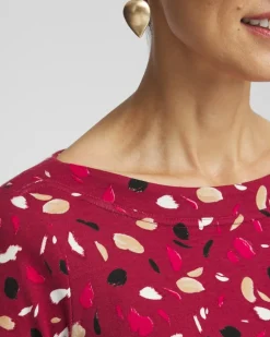 Sale Spots 3/4 Sleeve Tee Tops