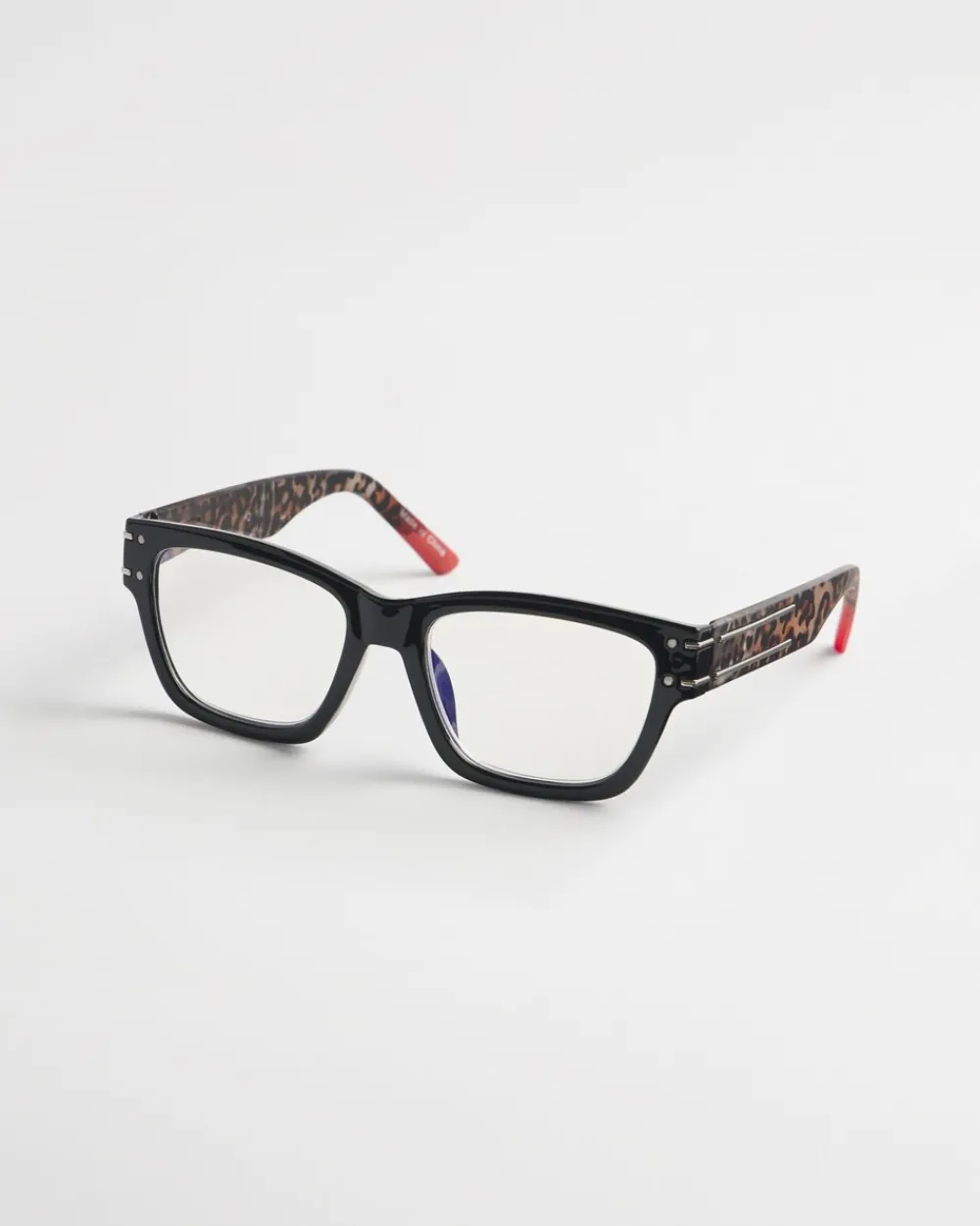 Clearance Square Leopard Readers Eyewear