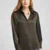Sale Stretch Satin Blouse Tops
