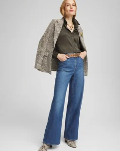 Sale Stretch Satin Blouse Tops