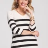 Best Sale Stripe Button Detail Tunic Tops