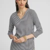 Best Sale Stripe V-neck Tunic Tops