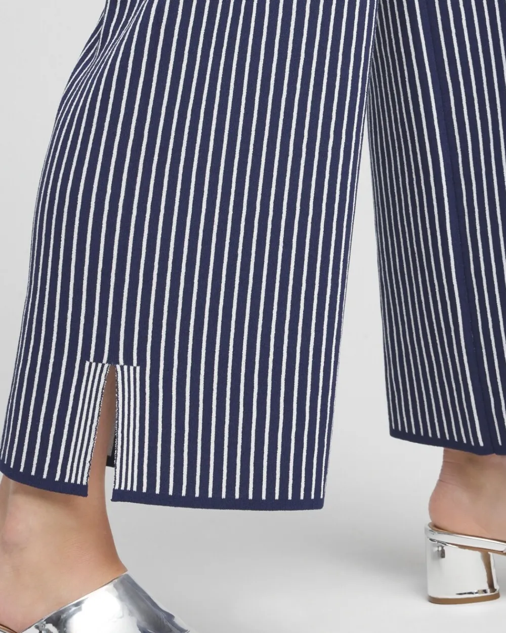 Fashion Stripe Wide Leg Sweater Cropped Pants Pants