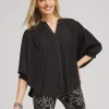 Cheap Stud Trim Top Tops