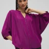 Cheap Stud Trim Top Tops