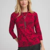 Shop Swirl 3/4 Sleeve Bateau Neck Tee Tops