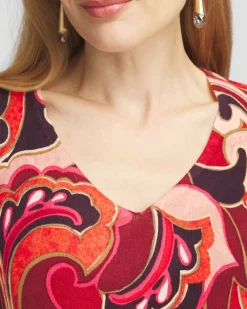 Hot Swirl V-Neck Pullover Sweater Sweaters