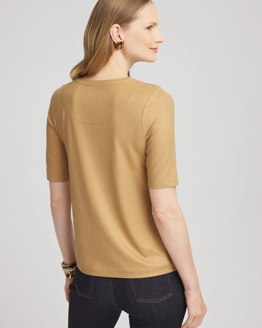 Online The Touch Of Cool™ Foil Elbow Sleeve Layering Tee Tops