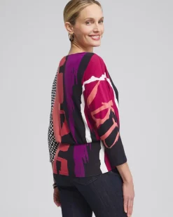 New Touch Of Cool™ Abstract Banded Hem Tee Tops