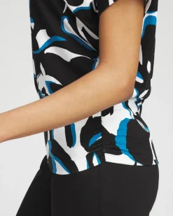 New Touch Of Cool™ Abstract Banded Hem Top Tops