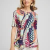 Shop Touch Of Cool™ Abstract Draped Tunic Tops
