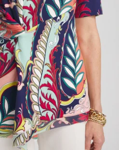 Shop Touch Of Cool™ Abstract Draped Tunic Tops