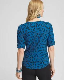 Sale Touch Of Cool™ Dots Roll Cuff Tee Tops