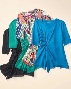 New Touch Of Cool™ Draped Tunic Tops
