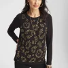 Shop Touch Of Cool™ Embellished Leopard Layering Tee Tops