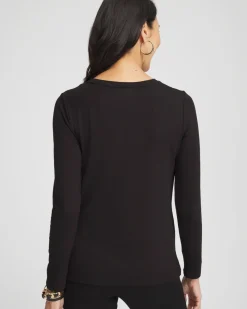 Shop Touch Of Cool™ Embellished Leopard Layering Tee Tops