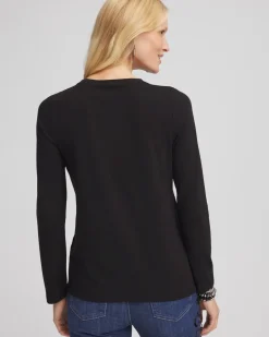 Discount Touch Of Cool™ Flocked Long Sleeve Layering Tee Tops