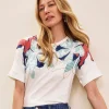 Shop Touch Of Cool™ Floral Artisan Sequin Tee Tops