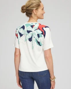 Shop Touch Of Cool™ Floral Artisan Sequin Tee Tops