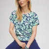 Online Touch Of Cool™ Floral Banded Hem Top Tops