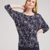 Store Touch Of Cool™ Floral Banded Hem Top Tops