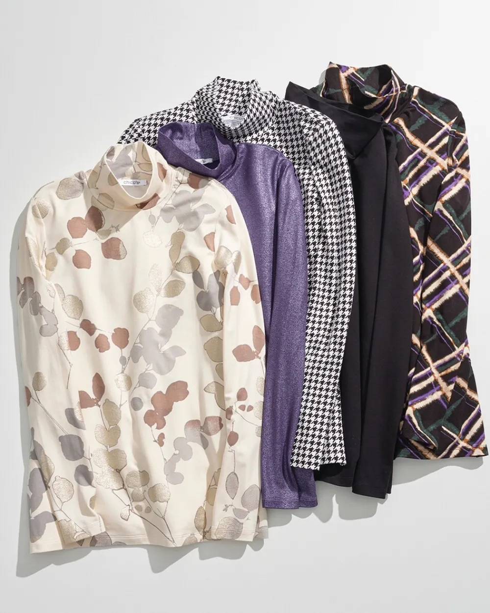 Outlet Touch Of Cool™ Foil Mock Neck Layering Tee Tops
