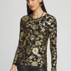 Outlet Touch Of Cool™ Foiled Floral Layering Tee Tops | Tees
