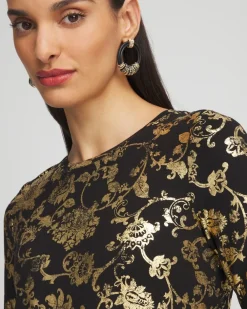 Outlet Touch Of Cool™ Foiled Floral Layering Tee Tops | Tees