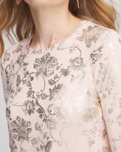 Fashion Touch Of Cool™ Foiled Floral Layering Tee Tops | Tees
